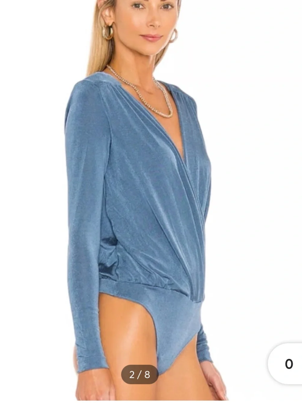 Free People Turnt Bodysuit Copenhagen Blue S